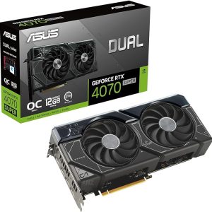 ASUS Dual GeForce RTX 4070 Super OC Edition Graphics Card (PCIe 4.0, 12GB GDDR6X, DLSS 3, HDMI 2.1, DisplayPort 1.4a, 2.56-Slot Design, Axial-tech Fan Design, Auto-Extreme Technology and More