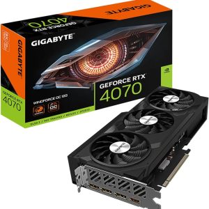 GIGABYTE GeForce RTX 4070 WINDFORCE OC 12G Graphics Card, 3X WINDFORCE Fans, 12GB 192-bit GDDR6X, GV-N4070WF3OC-12GD Video Card