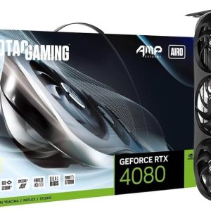 ZOTAC Gaming GeForce RTX 4080 16GB AMP Extreme AIRO GDDR6X 256-bit 22.4 Gbps PCIE 4.0 Graphics Card, IceStorm 2.0 Advanced Cooling, Spectra 2.0 RGB Lighting, ZT-D40810B-10P